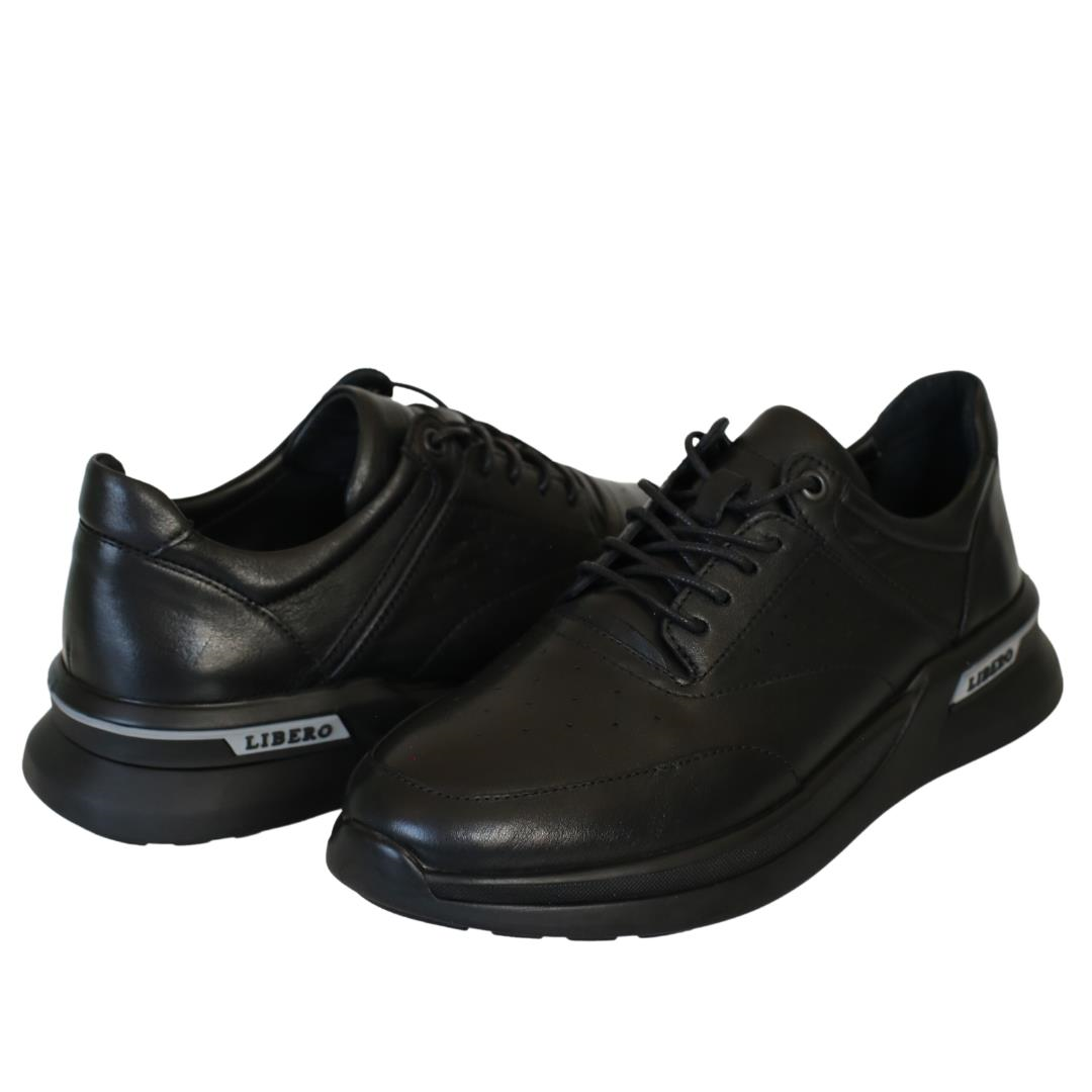 Siyah Deri Erkek Sneaker