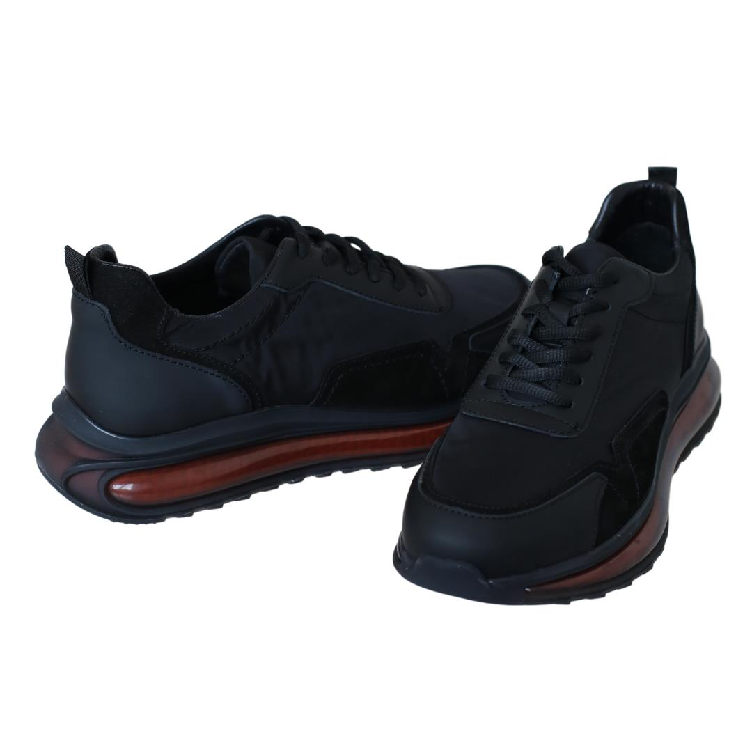 Siyah Deri Erkek Sneaker
