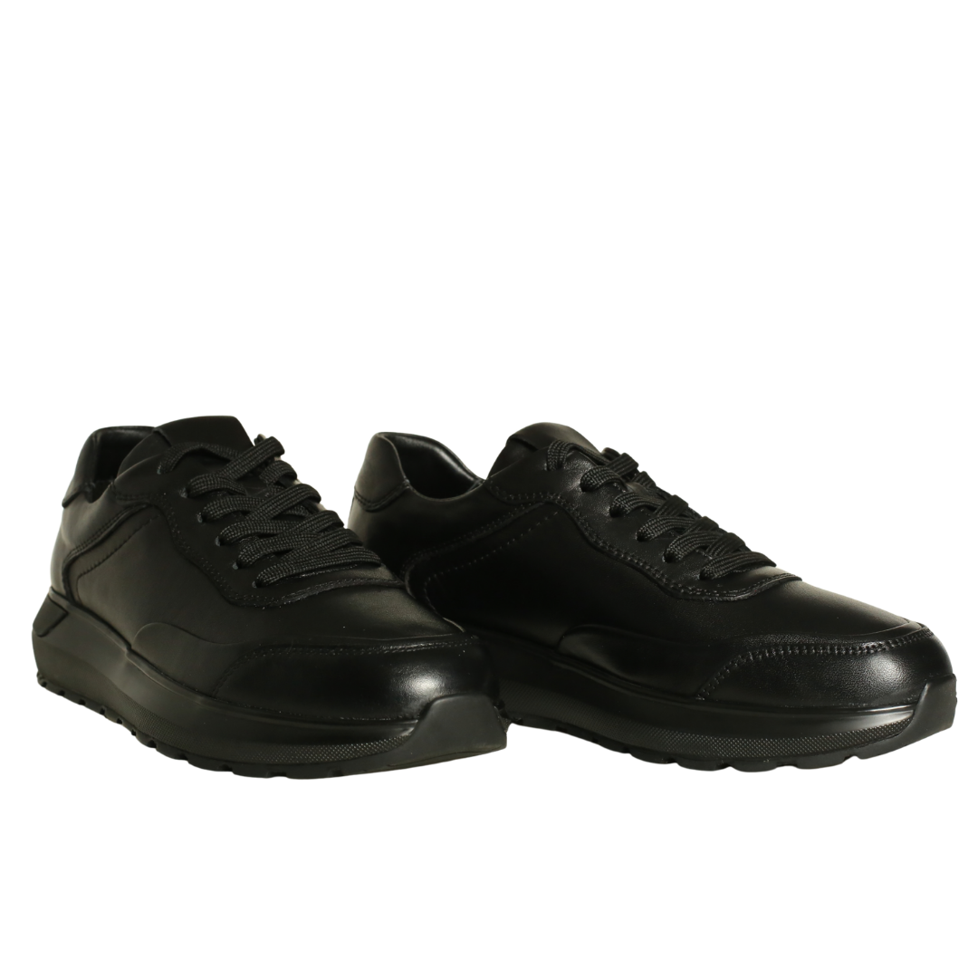 Siyah Deri Erkek Sneaker