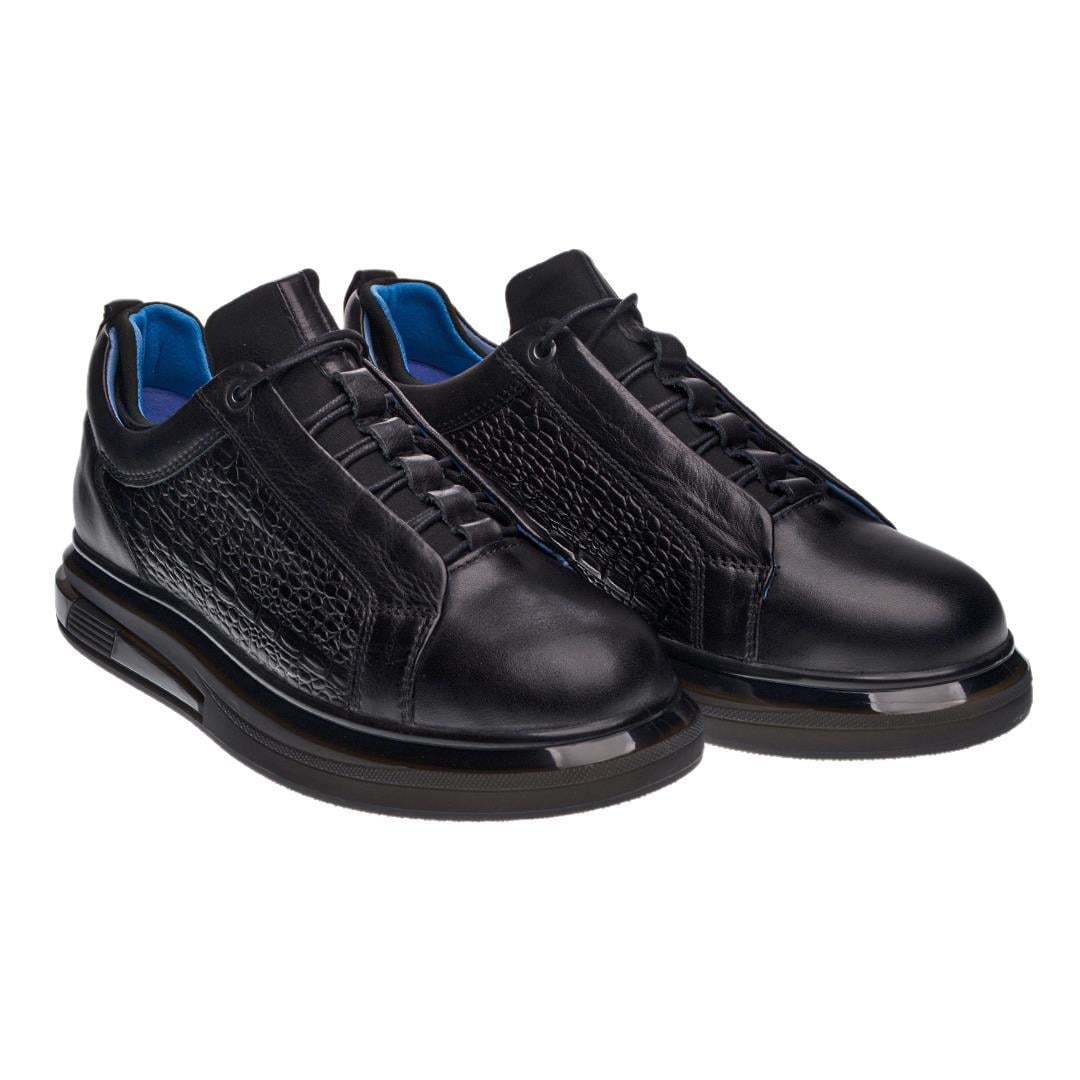 Siyah Deri Erkek Sneaker