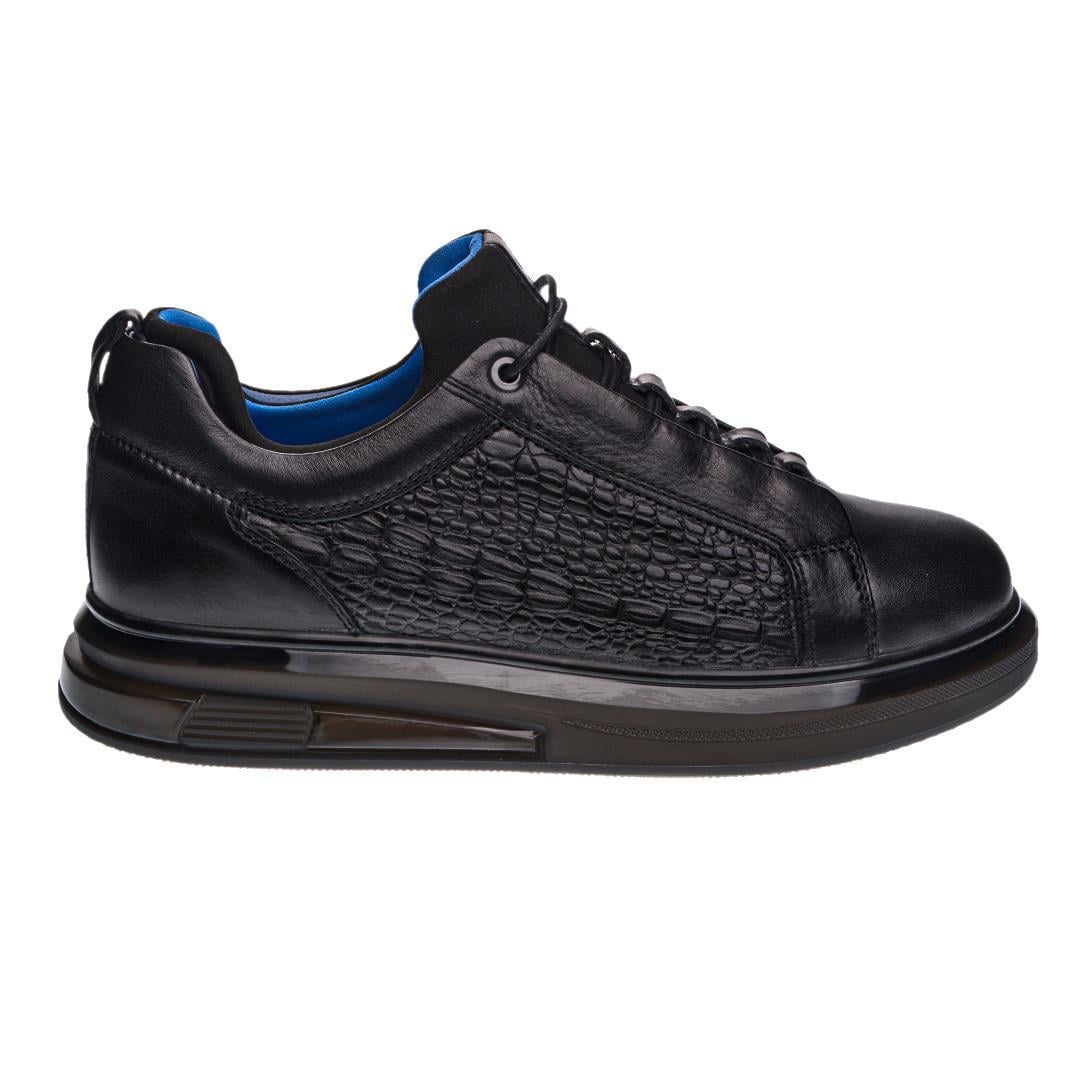 Siyah Deri Erkek Sneaker