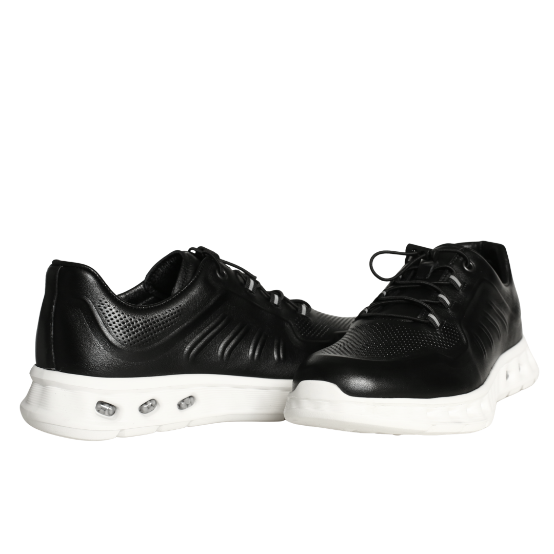 Siyah Deri Erkek Sneaker