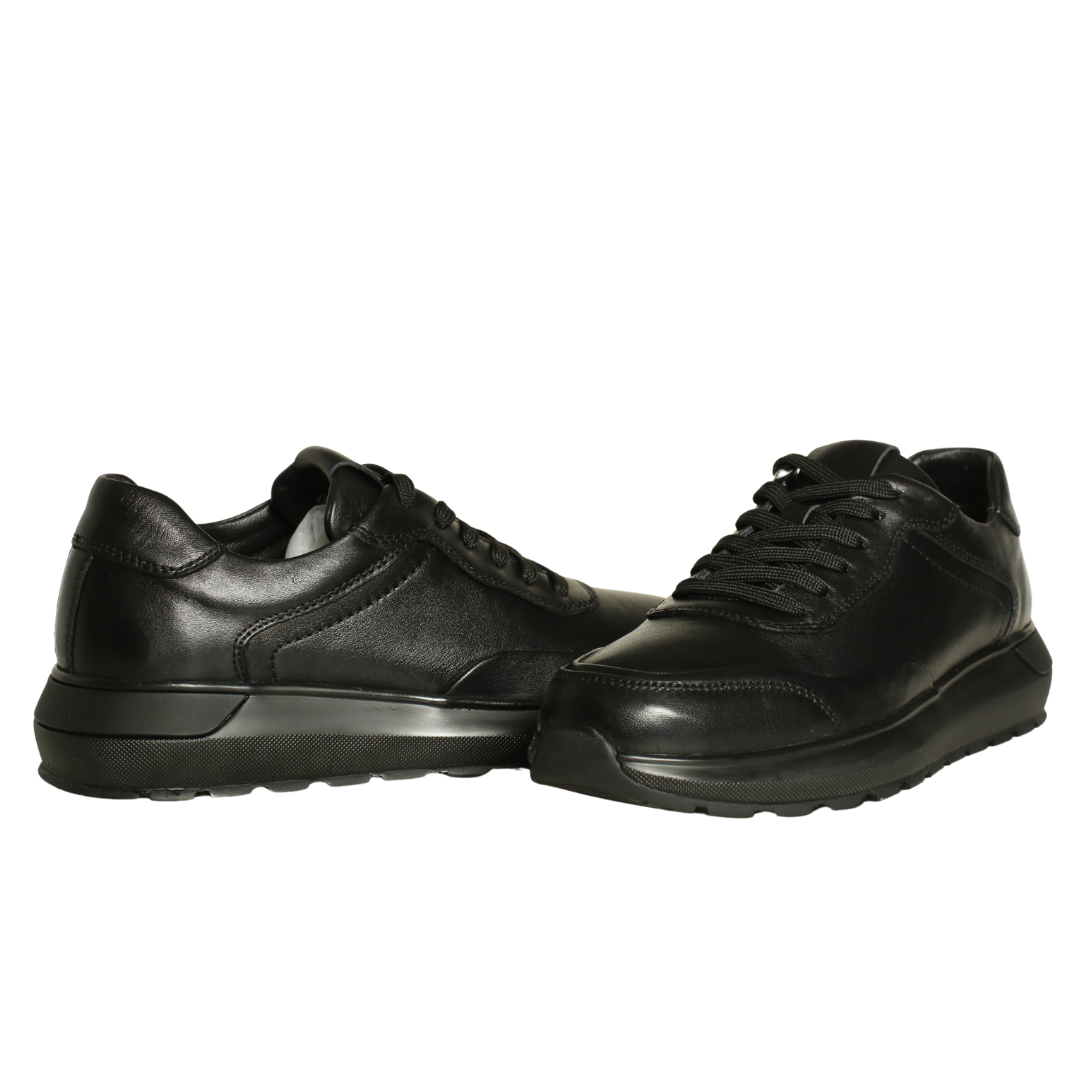 Siyah Deri Erkek Sneaker