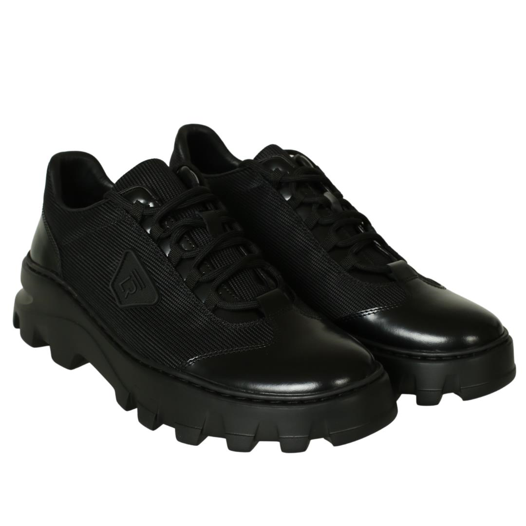 Siyah Deri Erkek Sneaker