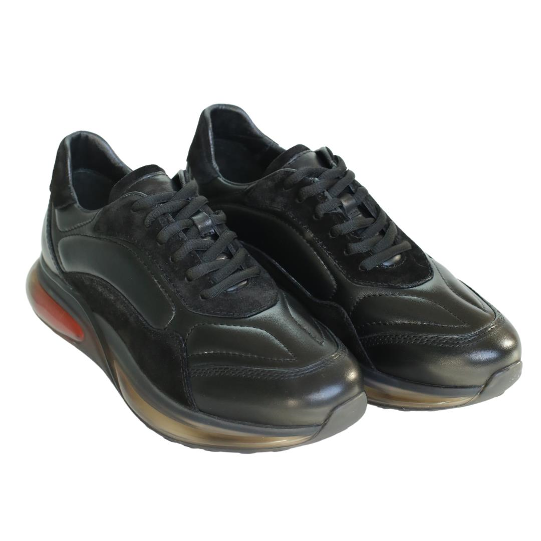 Siyah Deri Erkek Sneaker