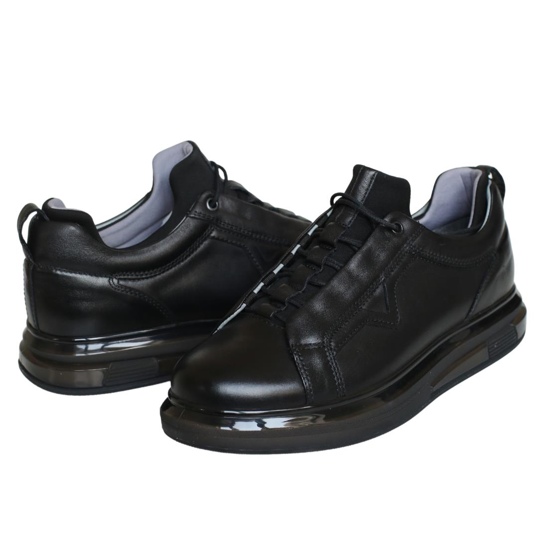 Siyah Deri Erkek Sneaker