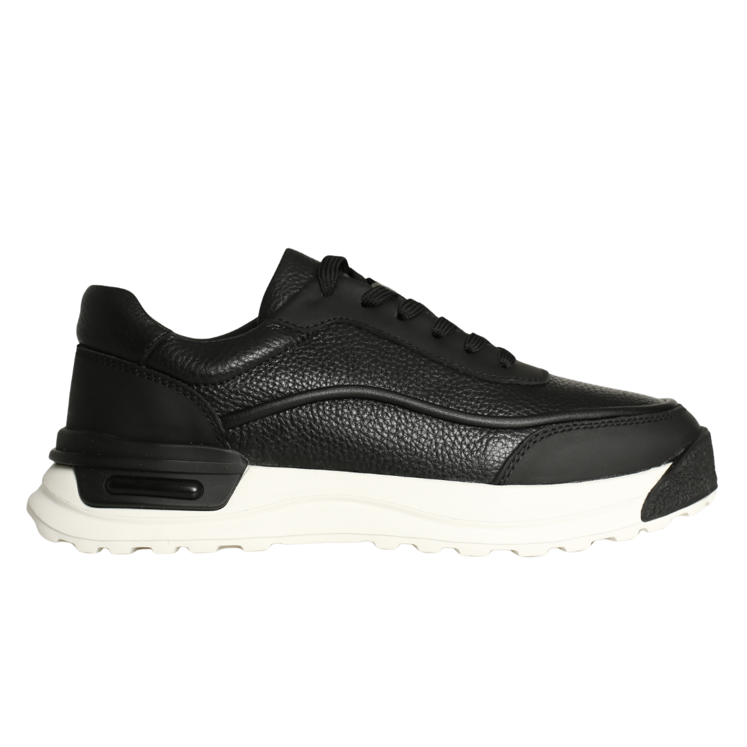 Siyah Deri Erkek Sneaker