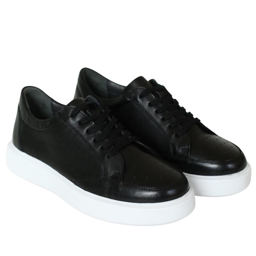 Siyah Deri Erkek Sneaker