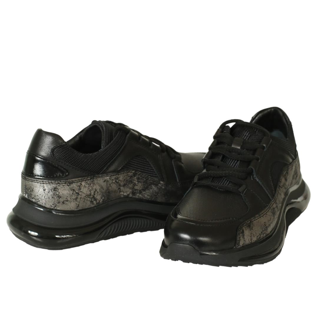 Siyah Deri Erkek Sneaker