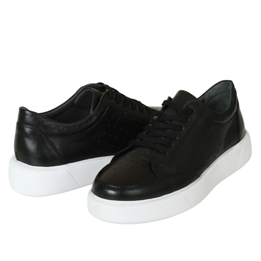 Siyah Deri Erkek Sneaker