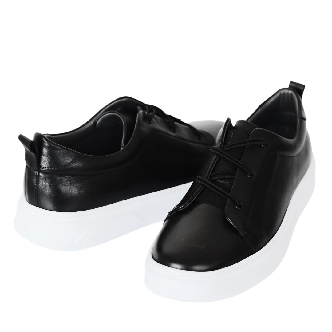 Siyah Deri Erkek Sneaker
