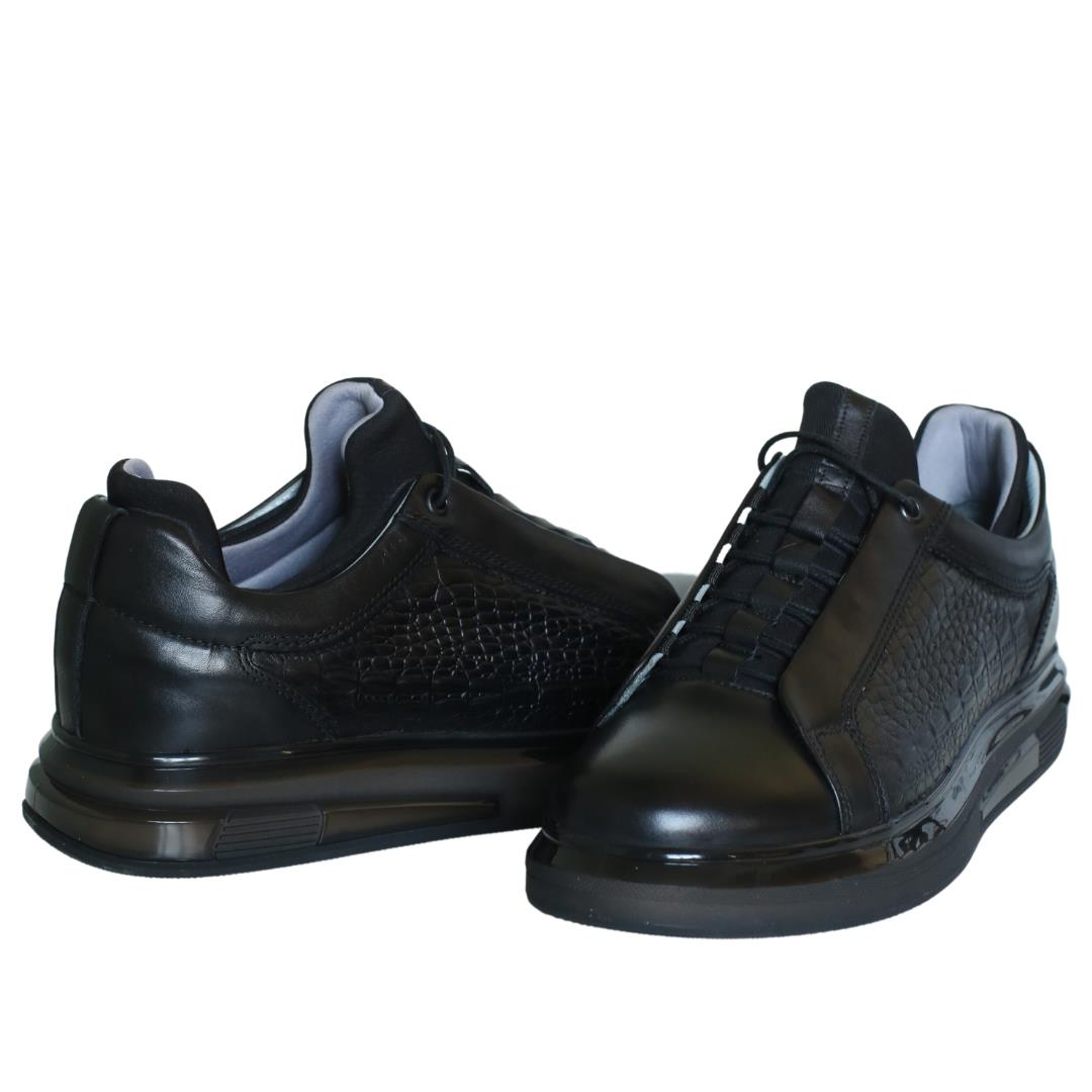 Siyah Deri Erkek Sneaker