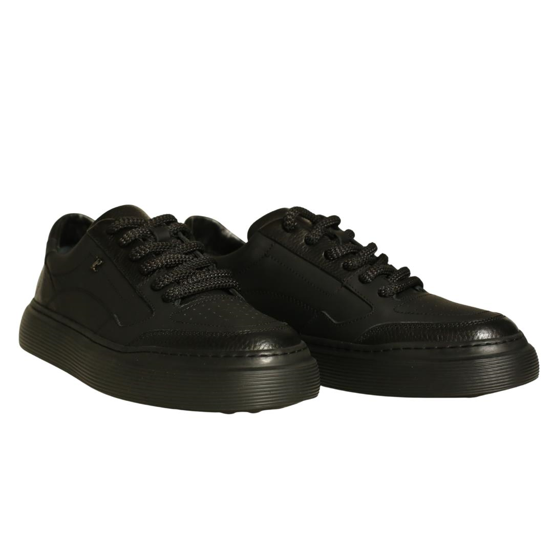 Siyah Deri Erkek Sneaker