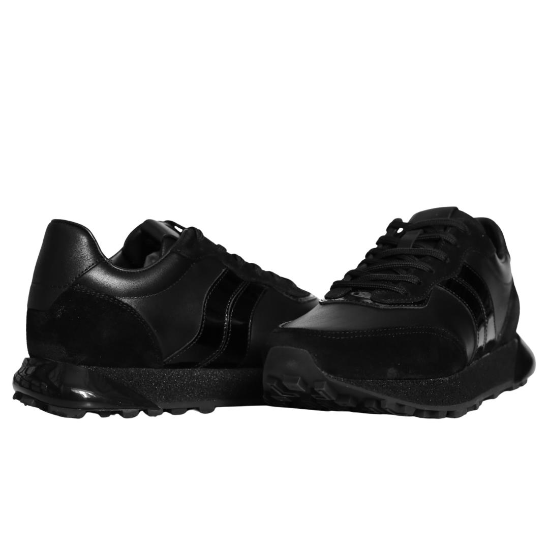 Siyah Deri Erkek Sneaker