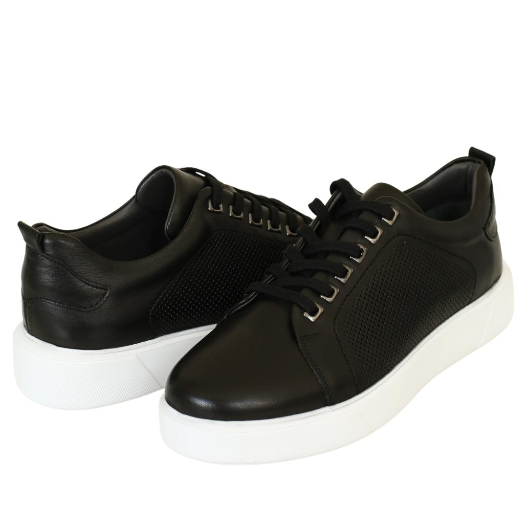 Siyah Deri Erkek Sneaker