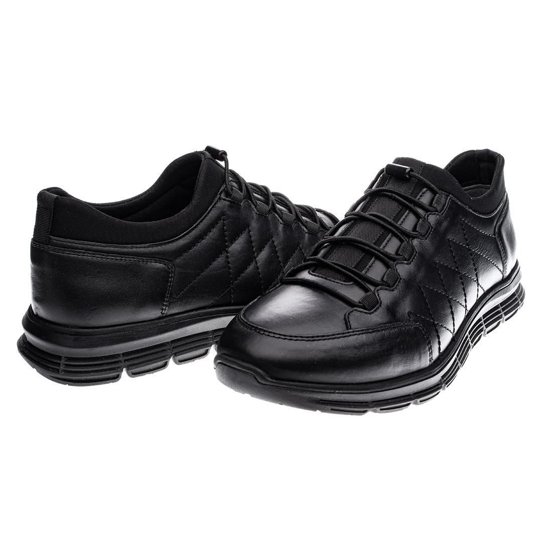 Siyah Deri Erkek Sneaker
