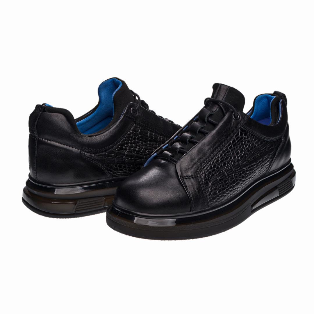 Siyah Deri Erkek Sneaker