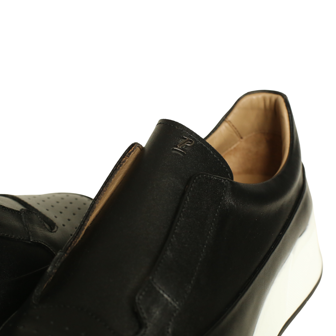 Siyah Deri Erkek Sneaker