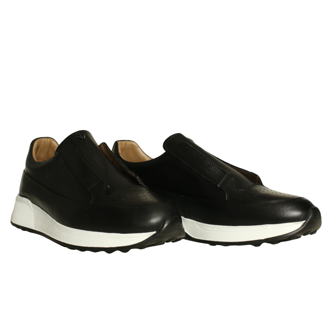 Siyah Deri Erkek Sneaker