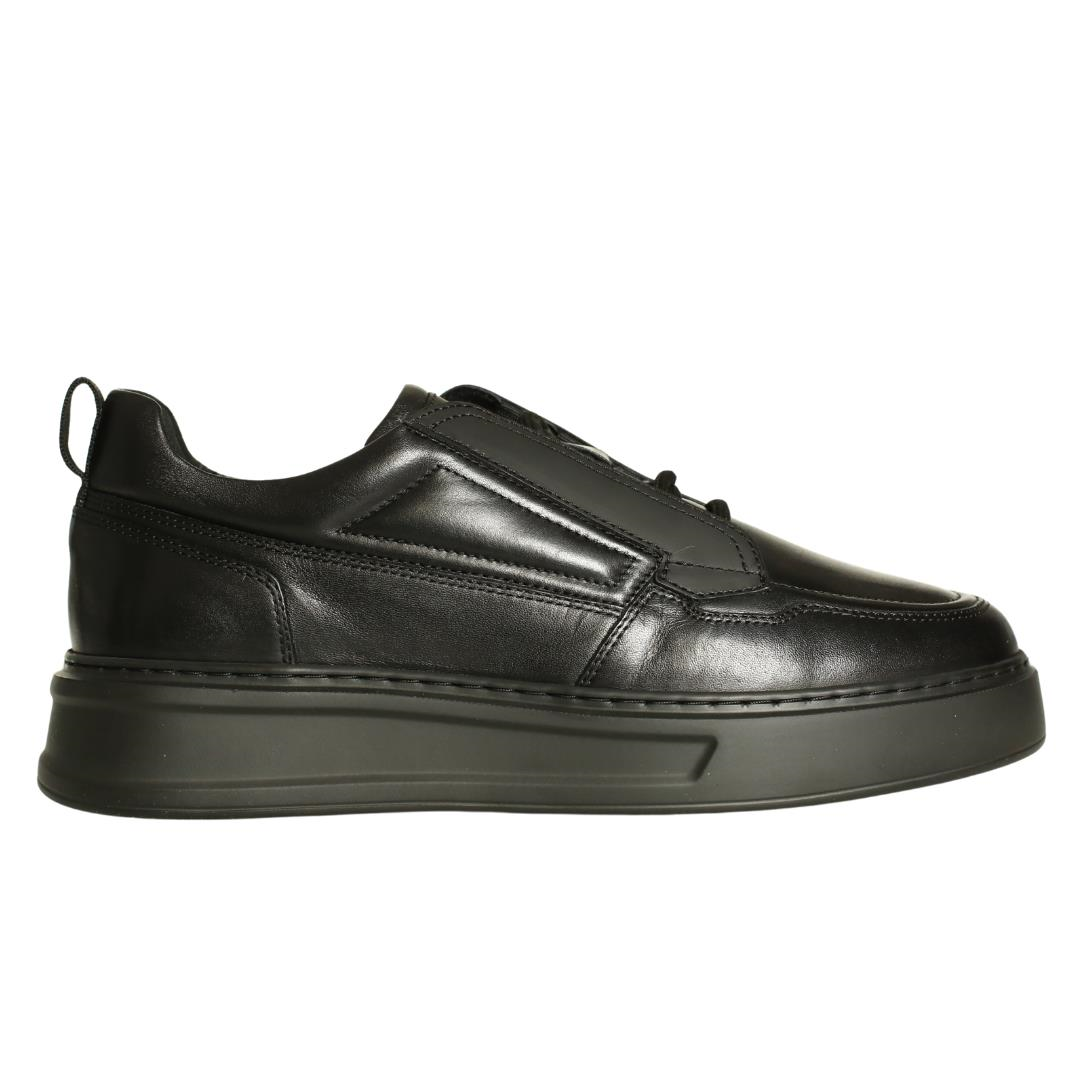 Siyah Deri Erkek Sneaker
