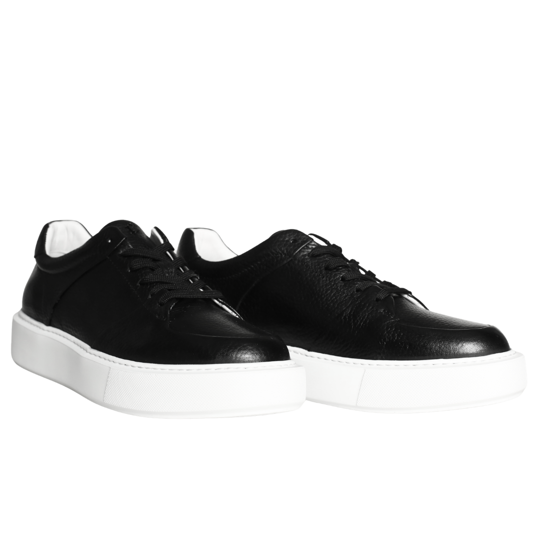 Siyah Deri Erkek Sneaker