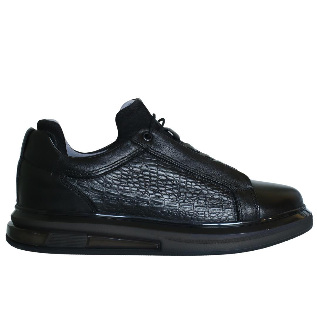 Siyah Deri Erkek Sneaker