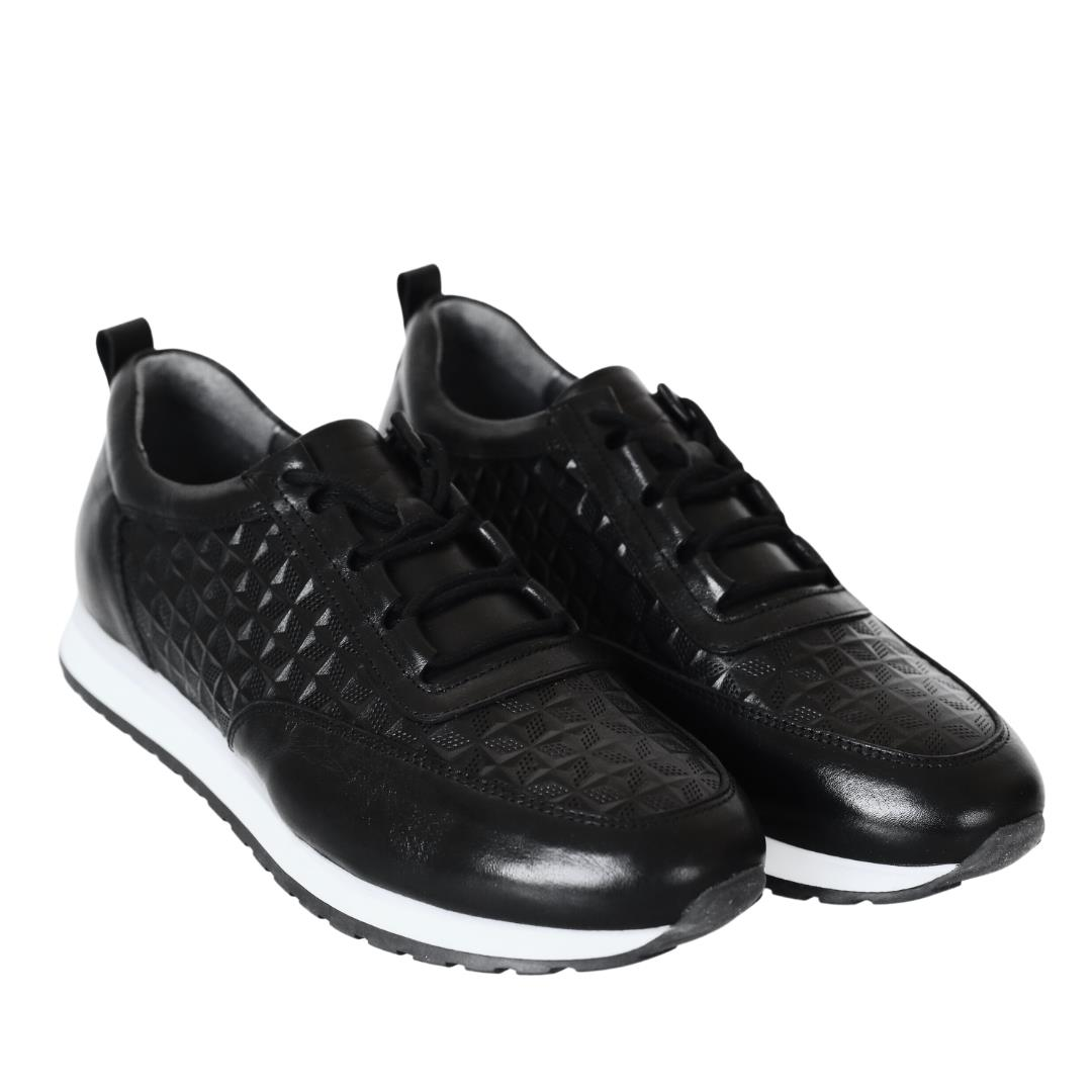 Siyah Deri Erkek Sneaker