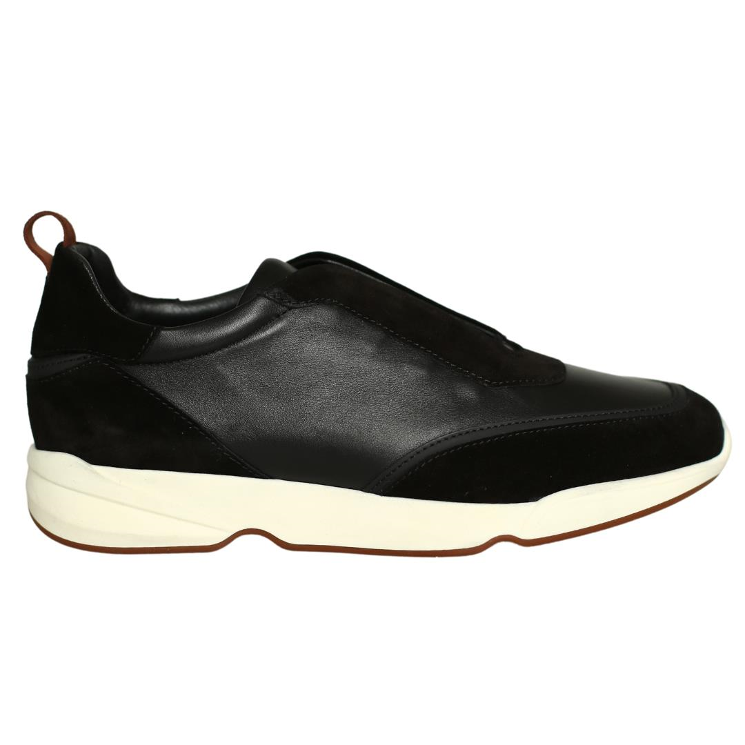 Siyah Deri Erkek Sneaker