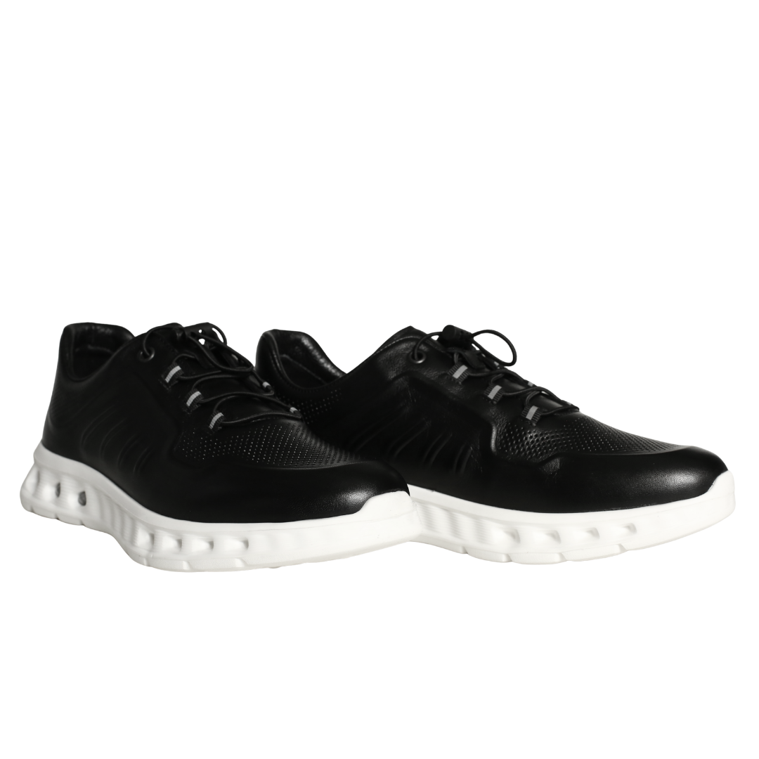 Siyah Deri Erkek Sneaker