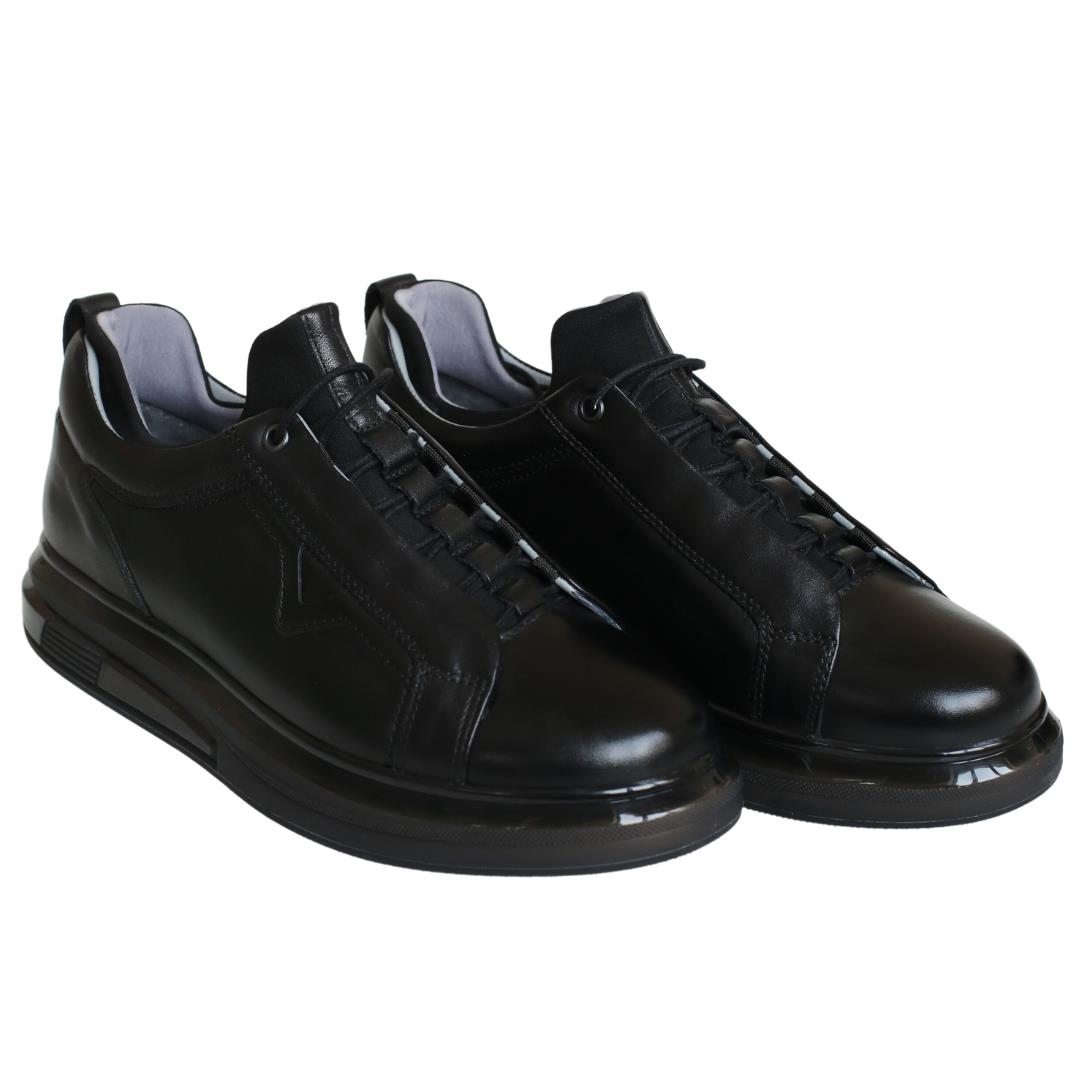 Siyah Deri Erkek Sneaker
