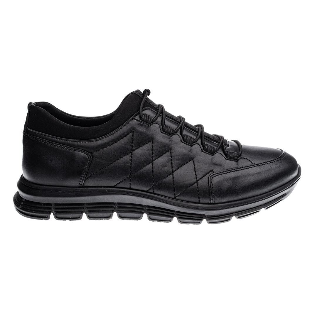 Siyah Deri Erkek Sneaker
