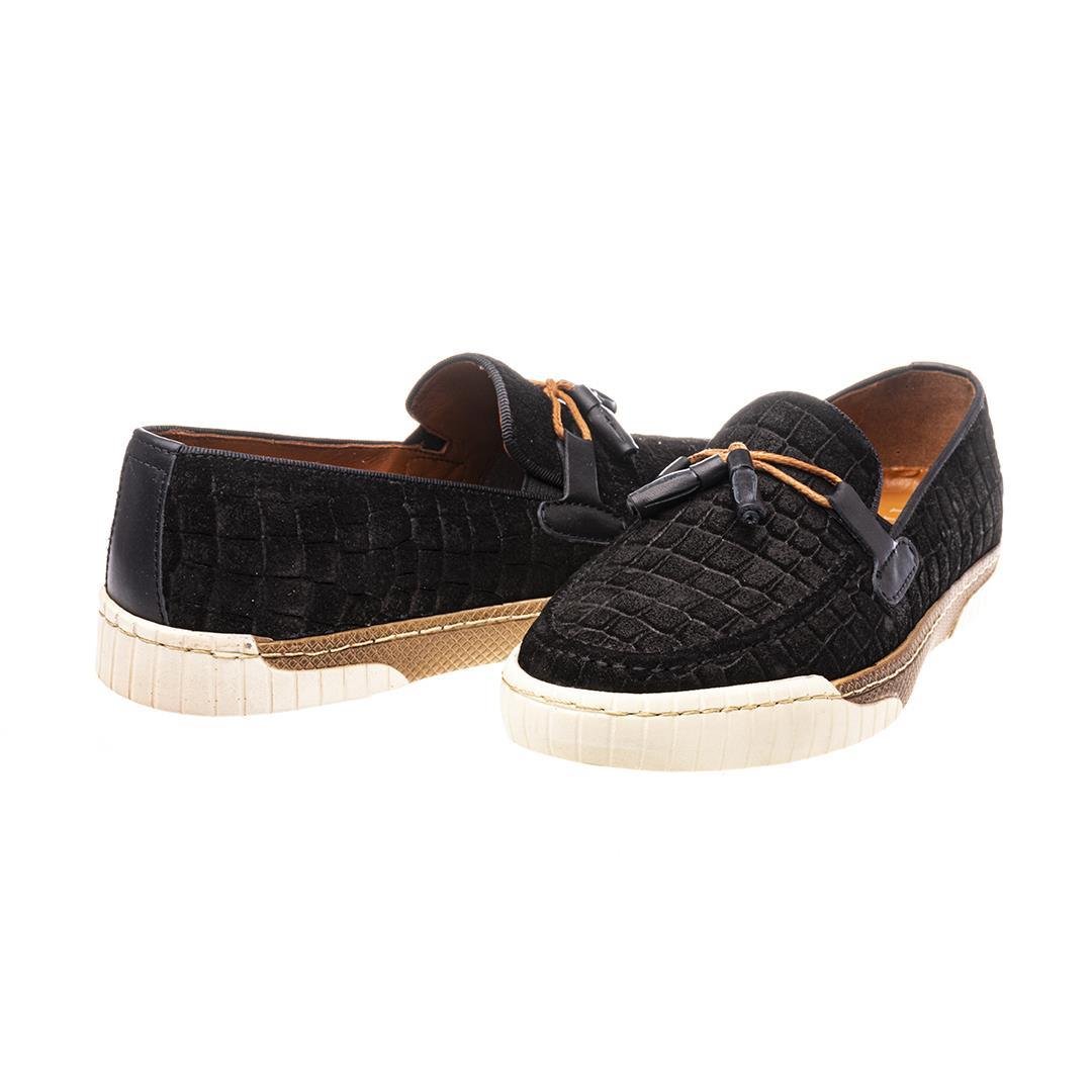 Siyah Deri Günlük Erkek Ayakkabı