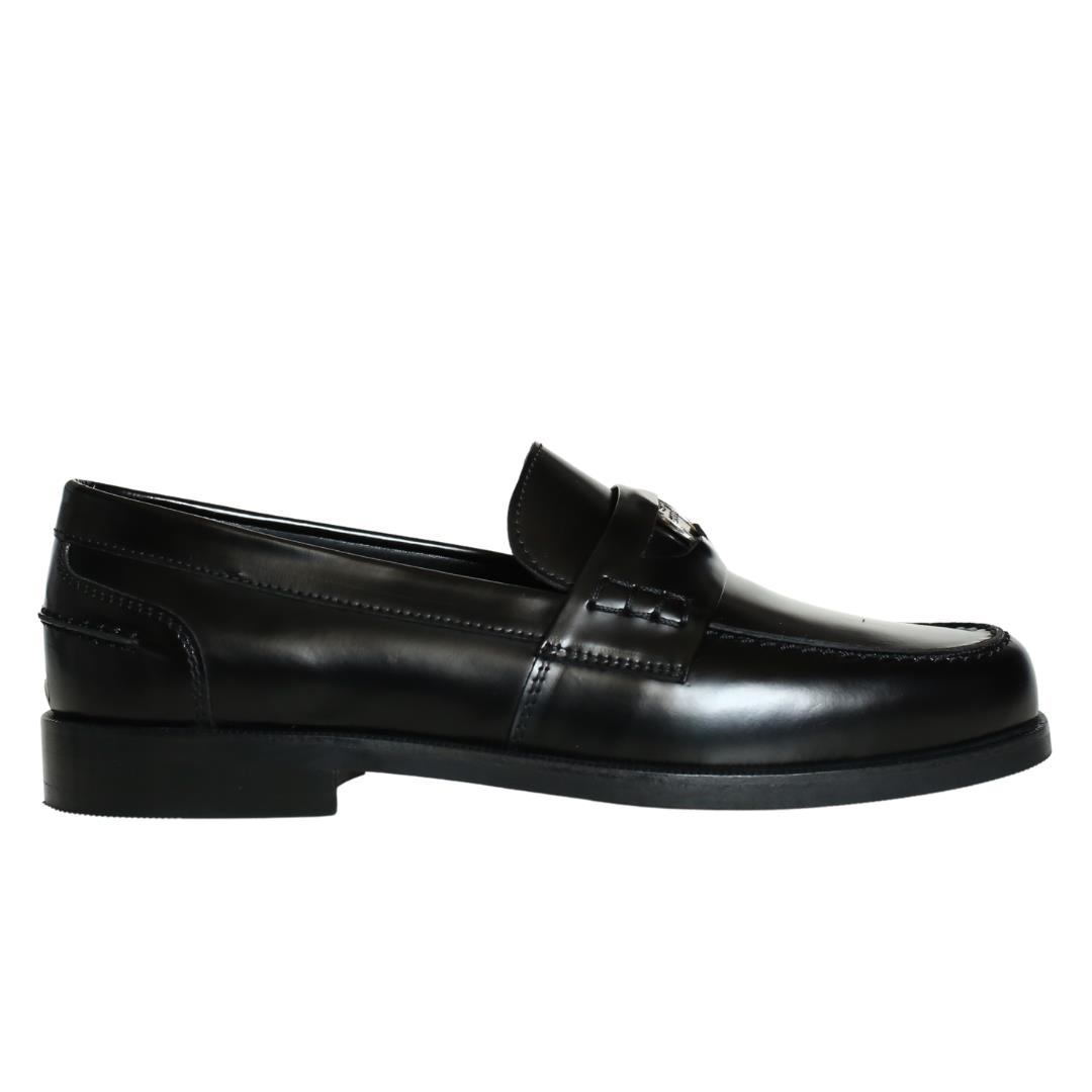 Siyah Deri Kadın Penny Loafer