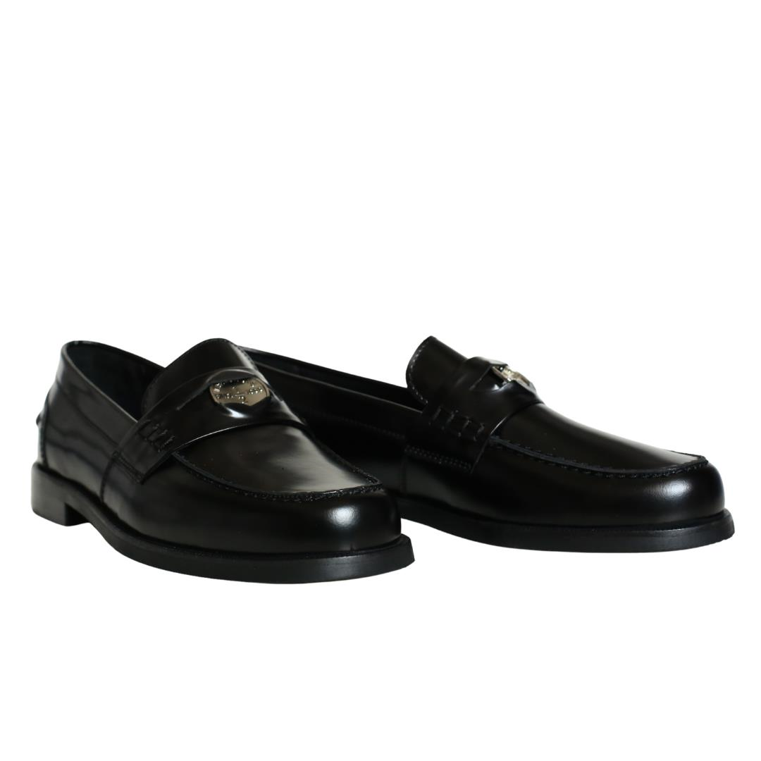 Siyah Deri Kadın Penny Loafer