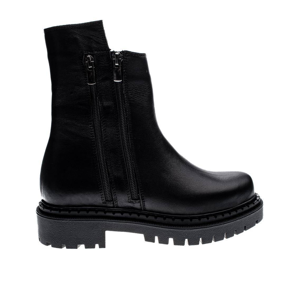 Siyah Deri Kadın Postal Bot