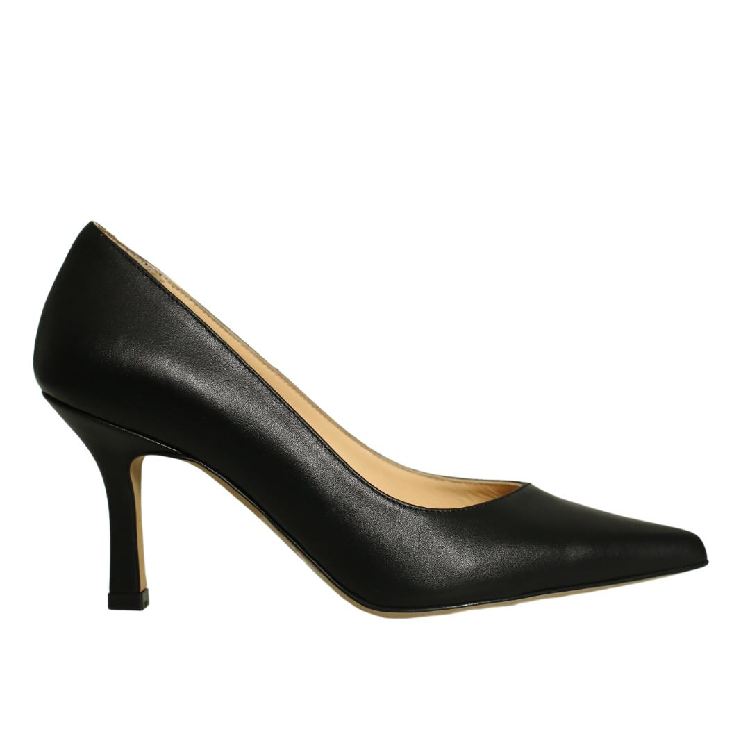 Siyah Deri Kadın Stiletto