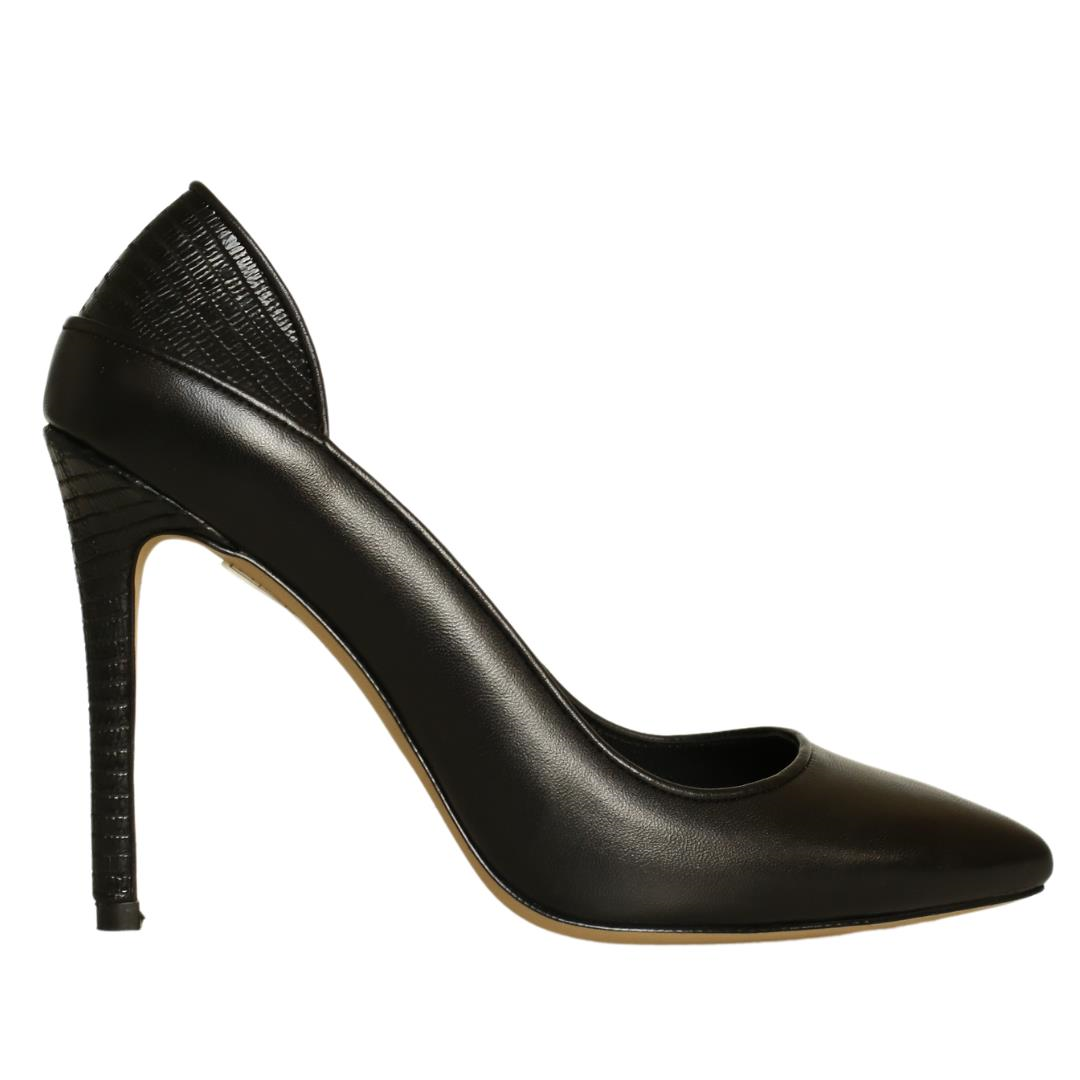 Siyah Deri Stiletto