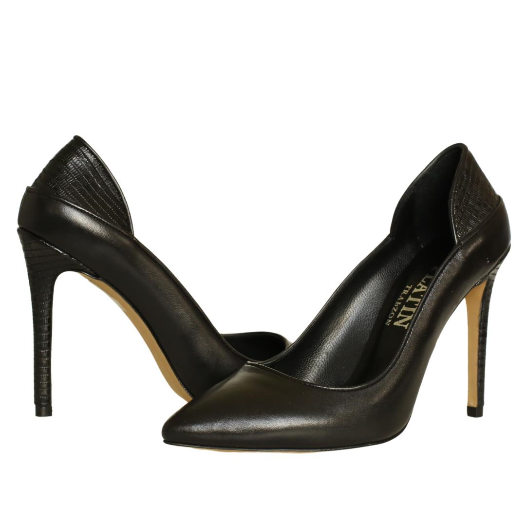 Siyah Deri Stiletto