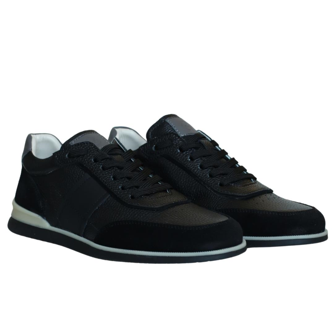 Siyah Erkek Bağcıklı Sneaker
