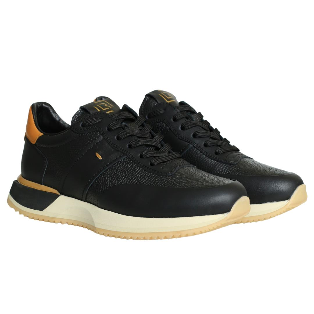 Siyah Erkek Bağcıklı Sneaker