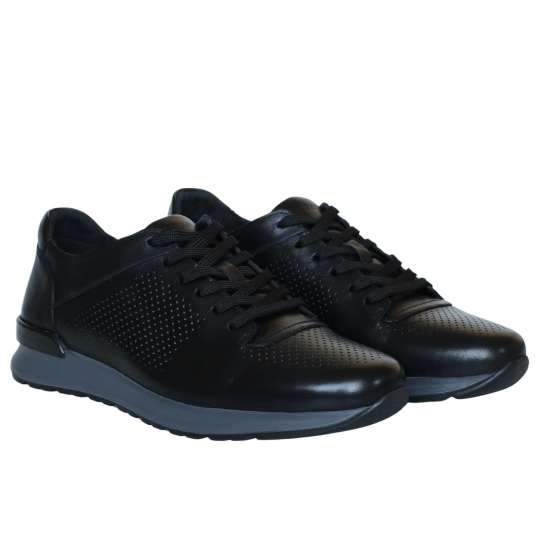 Siyah Erkek Bağcıklı Sneaker