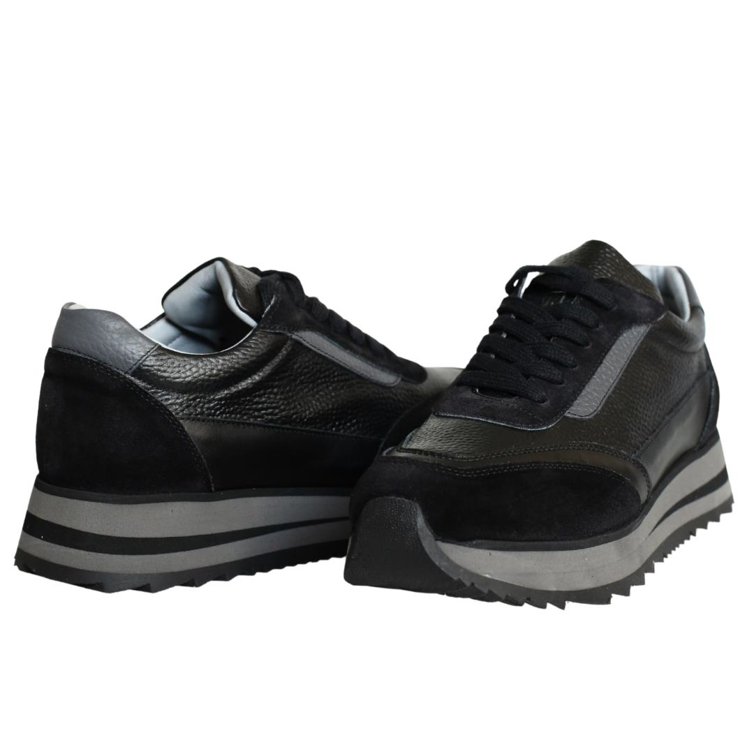 Siyah Kadın Bağcık Detaylı Sneaker