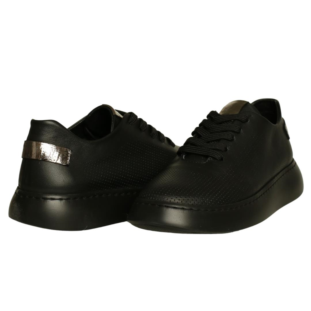 Siyah Kadın Bağcıklı Sneaker