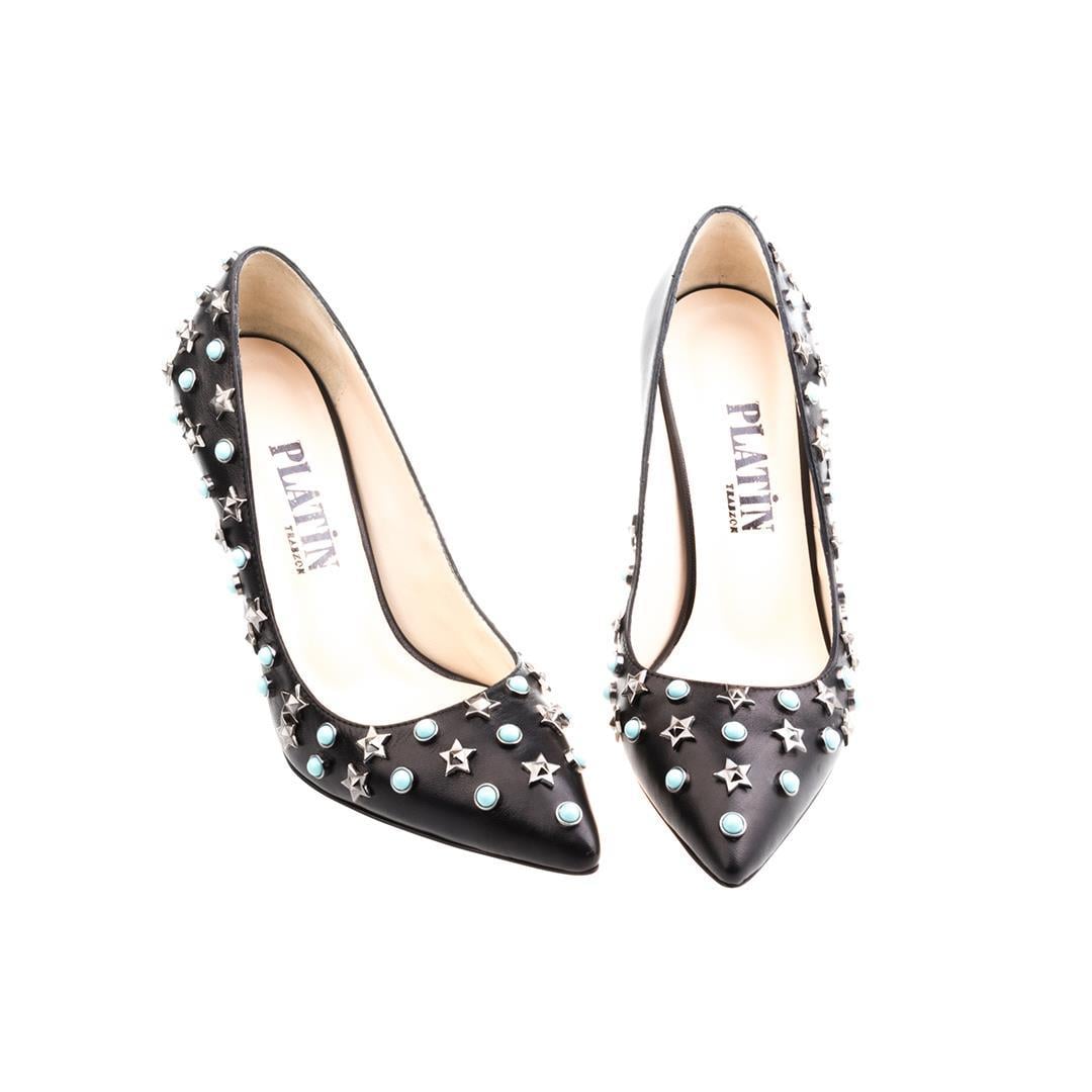 Siyah Kadın Stiletto Topuklu Ayakkabı