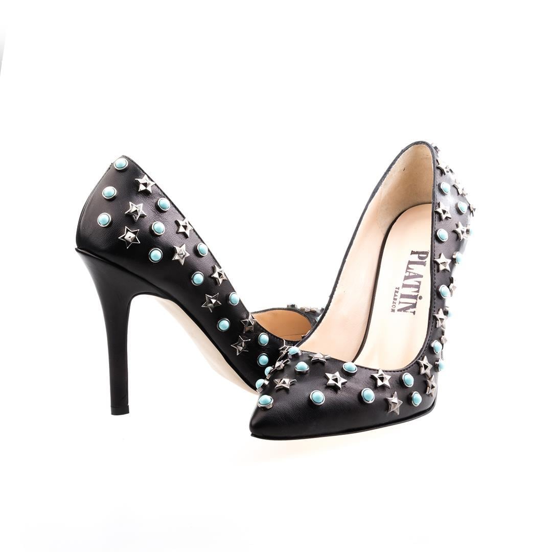 Siyah Kadın Stiletto Topuklu Ayakkabı