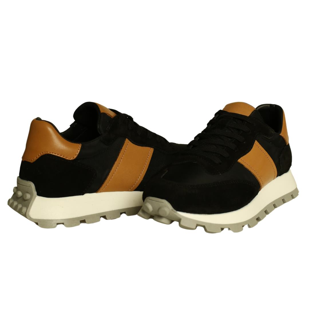 Siyah Kombin Kadın Bağcıklı Sneaker