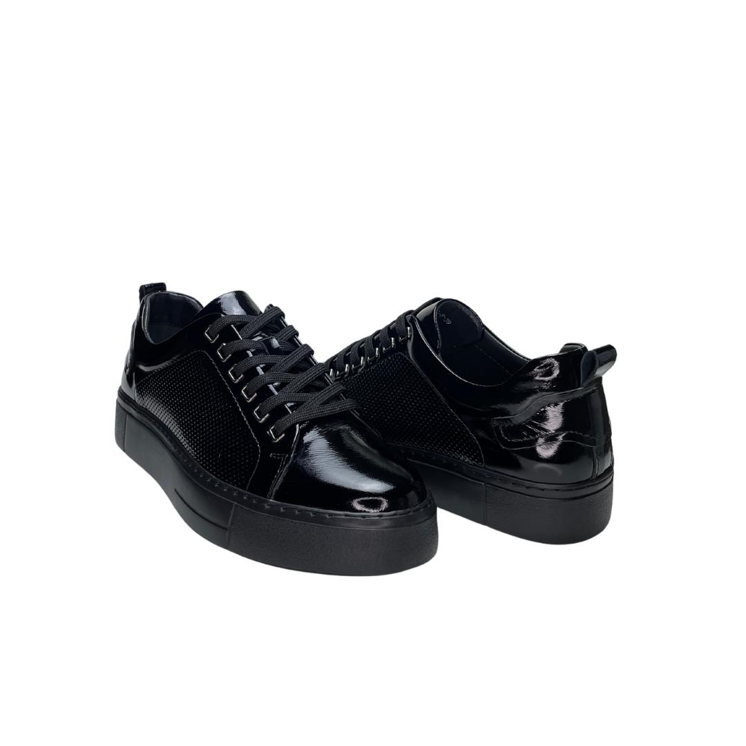 Siyah Rugan Erkek Sneaker Spor Ayakkabı