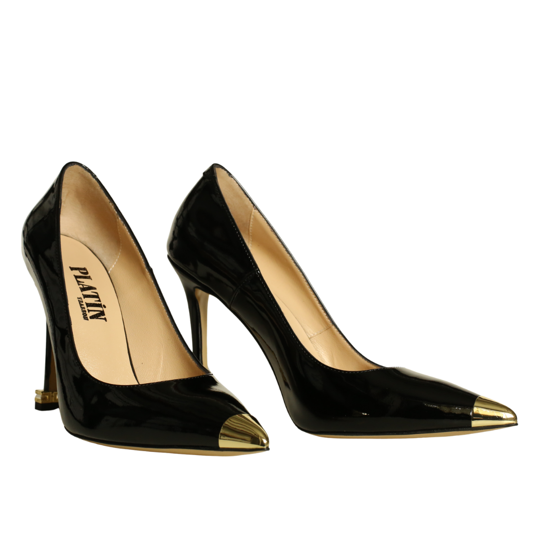 Siyah Rugan Kadın Stiletto