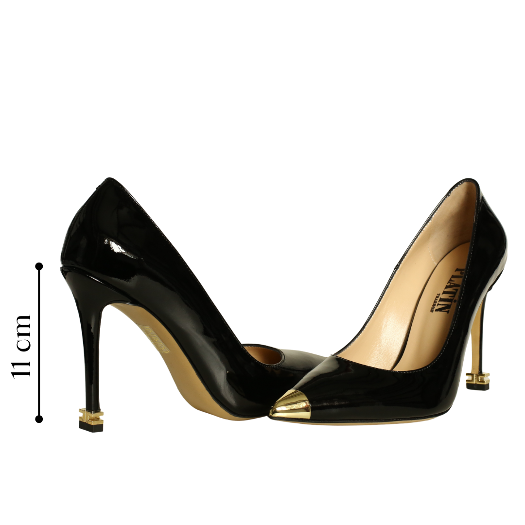 Siyah Rugan Kadın Stiletto