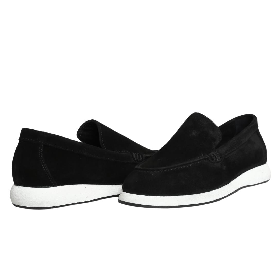 Siyah Süet Kadın Loafer